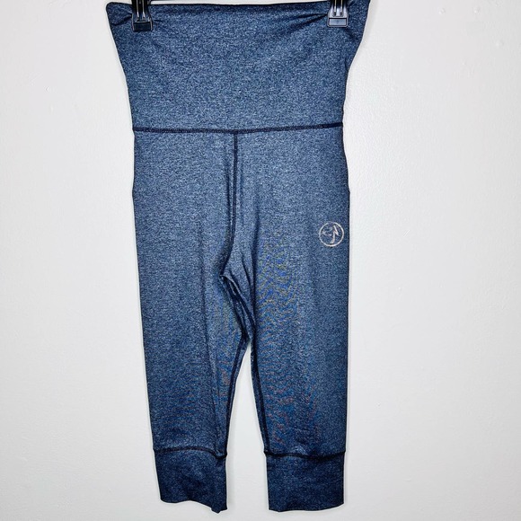 Zumba Fitness Capri Leggings XS Heather Black High Waist Cropped Pull On Active - Picture 1 of 7